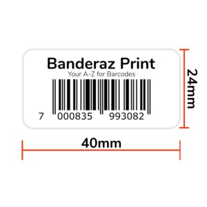 Barcode 24mm x 40mm